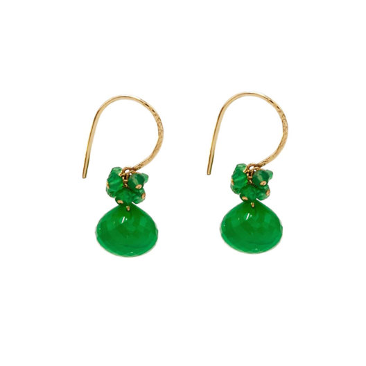 Inaya - Gold-filled green onyx earrings 195_gift guide